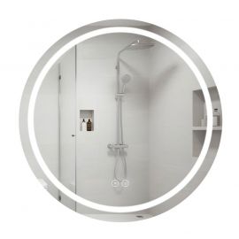 Дзеркало Qtap Mideya R800 з LED-підсвічуванням Touch, з антизапотіванням, димером, рег. яскравості QT2078NCR8080W