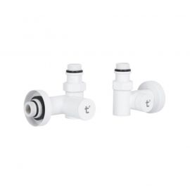 Комплект кранів Thermo Alliance Standart 1/2" бiлий, для рушникосушарки кутовий SF395W15HEW
