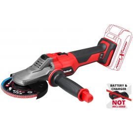 Шліфмашина кутова акумуляторна Einhell TP-AG 18/125 F Li BL - Solo, PXC, 18В, безщіткова, 125 мм, 8500 об/хв, плаский редуктор, 1.57кг (без АКБ та ЗП)