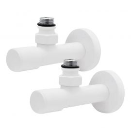 Комплект кранів Thermo Alliance Standart 1/2" З для рушникосушарки кутовий білий SF395W15W