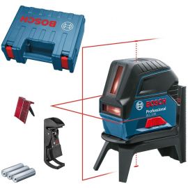 Нівелір лазерний Bosch GCL2-50+RM1+BM3 до 20м, ±0.3мм/м, 4AAx1.5В, IP54, чохол, мішеннь, кейс, 0.6кг
