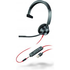 Гарнітура комп'ютерна моно On-ear Poly Blackwire 3315-M, USB-A, всеспрямований, чорний