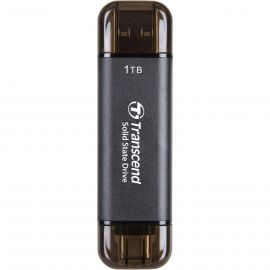 Портативний SSD Transcend 1TB USB 3.1 Gen 2 Type-A + Type-C ESD310 Чорний