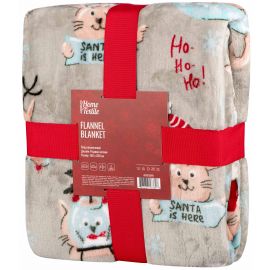 Плед Ardesto Christmas Flannel 160х200см, 100% поліестер, різдвяні котики