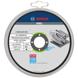 Диск відрізний Bosch Stand PRO по металу, 125х1.0х22.2мм, 10шт