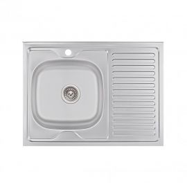 Кухонна мийка Brinex 6080-L 0,6 мм Satin (BRIN6080LSAT06)