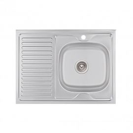Кухонна мийка Brinex 6080-R 0,6 мм Satin (BRIN6080RSAT06)