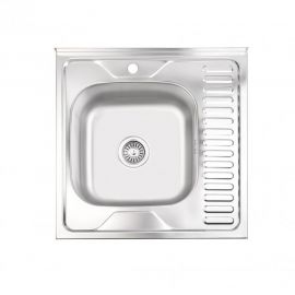 Кухонна мийка Brinex 6060-L 0,6 мм Satin (BRIN6060LSAT06)