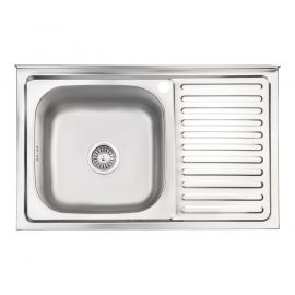 Кухонна мийка Brinex 5080-L 0,8 мм Satin (BRIN5080LSAT06)