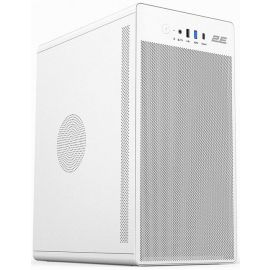 Корпус 2E Credo V285W без БЖ, 1xUSB3.0, 1х USB 2.0, 1xUSB Type-C, 1x120мм, VGA 300мм, mATX, білий