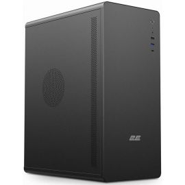 Корпус 2E Credo V500B-400 з БЖ 2E ATX400, 1xUSB3.0, 1х USB 2.0, 1xUSB Type-C, 1x120мм, VGA 310мм, ATX, чорний
