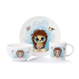 Набір дитячого посуду Ardesto Sweet hedgehog, 3 предмети, порцеляна