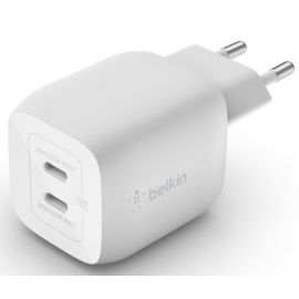 Зарядний пристрій мережевий Belkin 45Вт 2хUSB-С GAN PD PPS, білий