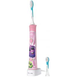 Щітка зубна електр. Philips, Sonicare For Kids, для дітей, 62т. колив/хв, насадок-2, Bluetooth, рожевий