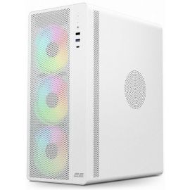 Корпус 2E GAMING Credo Plus V510W без БЖ, 1xUSB3.0, 1х USB 2.0, 1xUSB Type-C, 4x120мм RGB Rainbow, VGA 310мм, TG Side Panel, ATX, білий