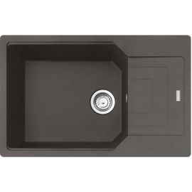 Мийка кухонна Franke Urban, фраграніт, прямокутник, з крилом, 780х500х220мм, чаша - 1, врізна, оборотна, UBG 611-78 XL, сірий сланець