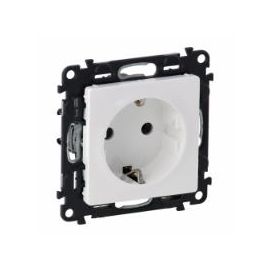 Розетка Schuko Legrand Valena LIFE, 16А, 250V, автоматичні клеми, білий