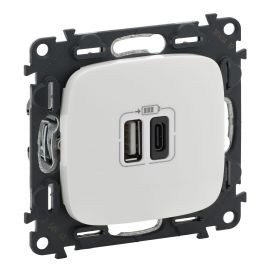 Розетка USB-A+USB-С Legrand Valena ALLURE, 3А, 5V, білий