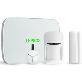 Комплект охоронної сигналізації U-Prox MPX G KF kit White, U-Prox MPX G, U-Prox PIR, U-Prox WDC, U-Prox Keyfob, бездротовий, білий
