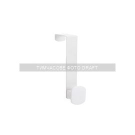 Дверний вішак на 1 гачок Ardesto Minimalism 3x3x20см, метал, пластик, білий