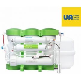 Фільтр зворотного осмосу Ecosoft P'URE Balance, мембрана 75gpd DuPont, картридж Balance збагачує воду кальцієм і магнієм, дренаж 1:1