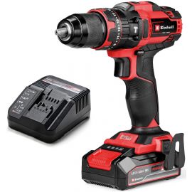 Шурупокрут-дриль ударний акумуляторний Einhell TE-CD 18/44 Li-i (1x2,5Ah), PXC, 18В, акумулятор 2.5 Аг - 1 шт, 44 Нм, 1.59 кг