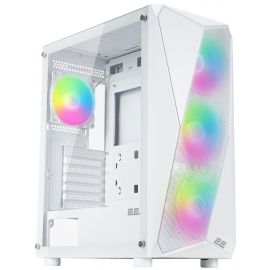 Корпус 2E GAMING Aruba G3313W, без БЖ 1xUSB3.0, 2xUSB2.0, 5x120мм ARGB, VGA 330мм, LCS ready, HUB, TG Side Panel, ATX, білий
