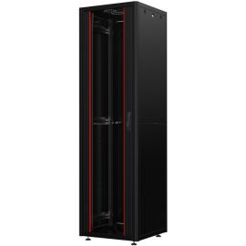 Шафа MIRSAN 19", 22U, GTN SERVER, склянні двері, 600x800 мм, максимально 1000 кг, чорна
