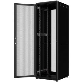 Шафа MIRSAN 19", 42U, GTV, перфорація 63%, 600x600 мм, максимально 2000 кг, чорна