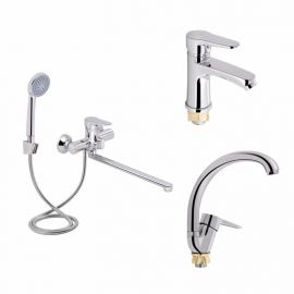 Акційний набір Lidz Nicole: Змішувач 005 Chrome + Змішувач 001F Chrome + Змішувач 008F Chrome