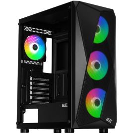 Корпус 2E GAMING Aruba G3313B, без БЖ 1xUSB3.0, 2xUSB2.0, 5x120мм ARGB, VGA 300мм, LCS ready, HUB, TG Side Panel, ATX, чорний
