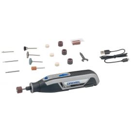 Шліфмашина шліфувально-гравірувальна акумуляторна Dremel 7760-15 3.6В 1х2А·год 8000-25000об·хв 15 насадок 195см ЗП USB 0.27кг