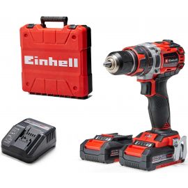Шурупокрут-дриль ударний акумуляторний Einhell TP-CD 18/50 Li-i BL(2x2Ah), PXC, 18В, акумулятор 2 Аг - 2 шт, безщітковий, 50 Нм, кейс, 2.02 кг
