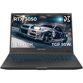 Ноутбук Dream Machines RG3050-15 15.6FHD IPS, Intel i5-12450H, 32GB, F512GB, NVD3050-4, DOS, чорний