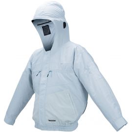 Куртка акумуляторна Makita LXT/CXT, 10.8-18В, з вентиляцією, поліестер, розміт L, білий, 0.41кг