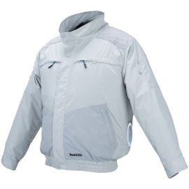Куртка акумуляторна Makita LXT, 18В, з вентиляцією, поліестер, розміт L, білий, 0.44кг