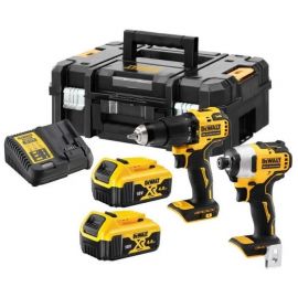 Набір із двох акумуляторних інструментів DeWalt безщіткових дриль-шурупокрут DCD709 шурупокрут ударний DCF809 акб 2х4А·год ЗП кейс 6.5кг