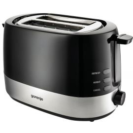 Тостер  Gorenje, 850Вт, пластик/ металл , функц. розморож, автовідключення, чорний