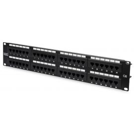 Патч-панель DIGITUS САТ 6 UTP, 19", 2U, 48 портів, зібрана, чорна
