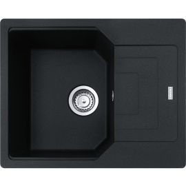 Мийка кухонна Franke Urban, фраграніт, прямокутник, з крилом, 620х500х220мм, чаша - 1, врізна, оборотна, UBG 611-62, онікс