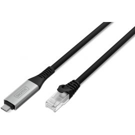 Кабель DIGITUS Ethernet USB-C - RJ45 CAT 6A S/FTP, 1 Gbit/s, 2m, LSZH