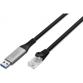 Кабель DIGITUS Ethernet USB-A - RJ45 CAT 6A S/FTP, 1 Gbit/s, 2m, LSZH