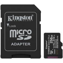 Карта пам'яті Kingston microSD  256GB C10 UHS-I A1 V10 R150MB/s + SD