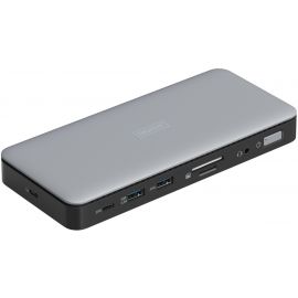 Док-станція DIGITUS USB-C > 2xHDMI/DP/2xUSB-A/USB-C/SD/MicroSD/RJ54/DC/Audio
