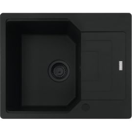 Мийка кухонна Franke Urban, фраграніт, прямокутник, з крилом, 620х500х220мм, чаша - 1, врізна, оборотна, UBG 611-62, чорний матовий