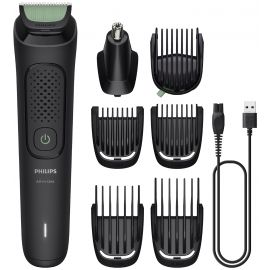 Тример Philips Series 3000, для обличчя, голови, тіла, акум., сталь, чорний