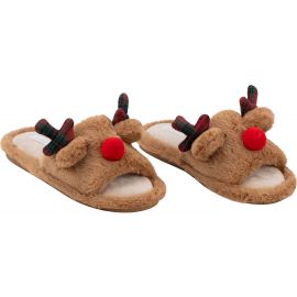 Взуття домашнє Ardesto Christmas 38/39 розмір, 100% поліестер, підошва 100% гума, коричневий