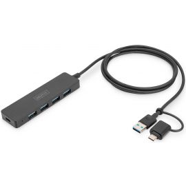 Хаб DIGITUS USB-A/C > 4хUSB-А, 1,2 м, активний (опція)
