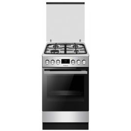 Плита комбінована Hansa, 50х60см, 65л, чавун, газ контр., дисплей, сірий