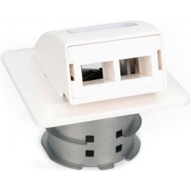 Настінна розетка DIGITUS FTTH FO, під 2xSC/LC, для прихованої проводки